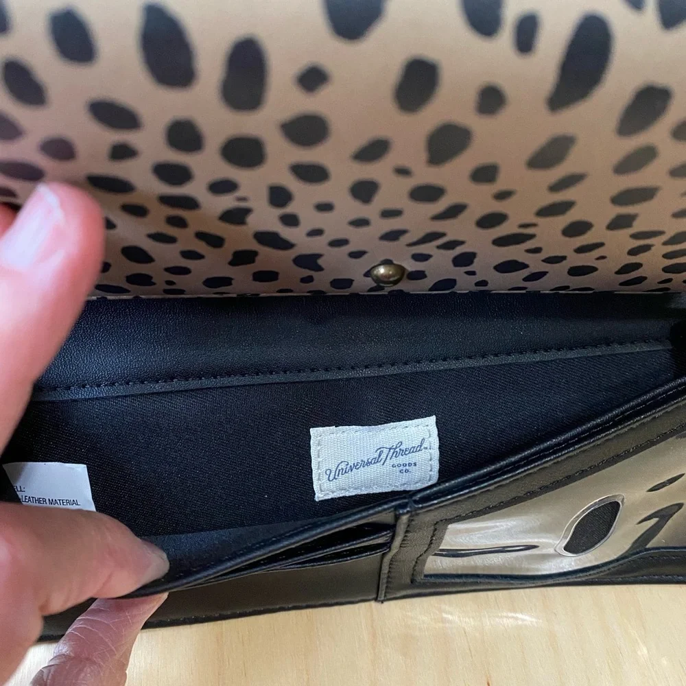 Universal Thread Tan and Black Leopard Wallet